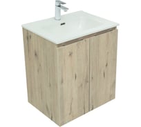 Тумба Aquanet Алвита new 60 подвесная, 2 двери, дуб веллингтон белый (277525) 00277525