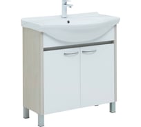 Тумба Aquanet Донна 80 белый дуб/белый (Yalaier) (274170) 00274170