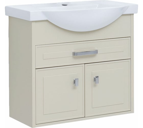Тумба Aquanet Монро 75 бежевый матовый, 1 ящик, 2 дверцы (235592) 00235592