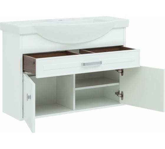 Тумба Aquanet Монро 95 белый матовый, 1 ящик, 2 дверцы (235594) 00235594