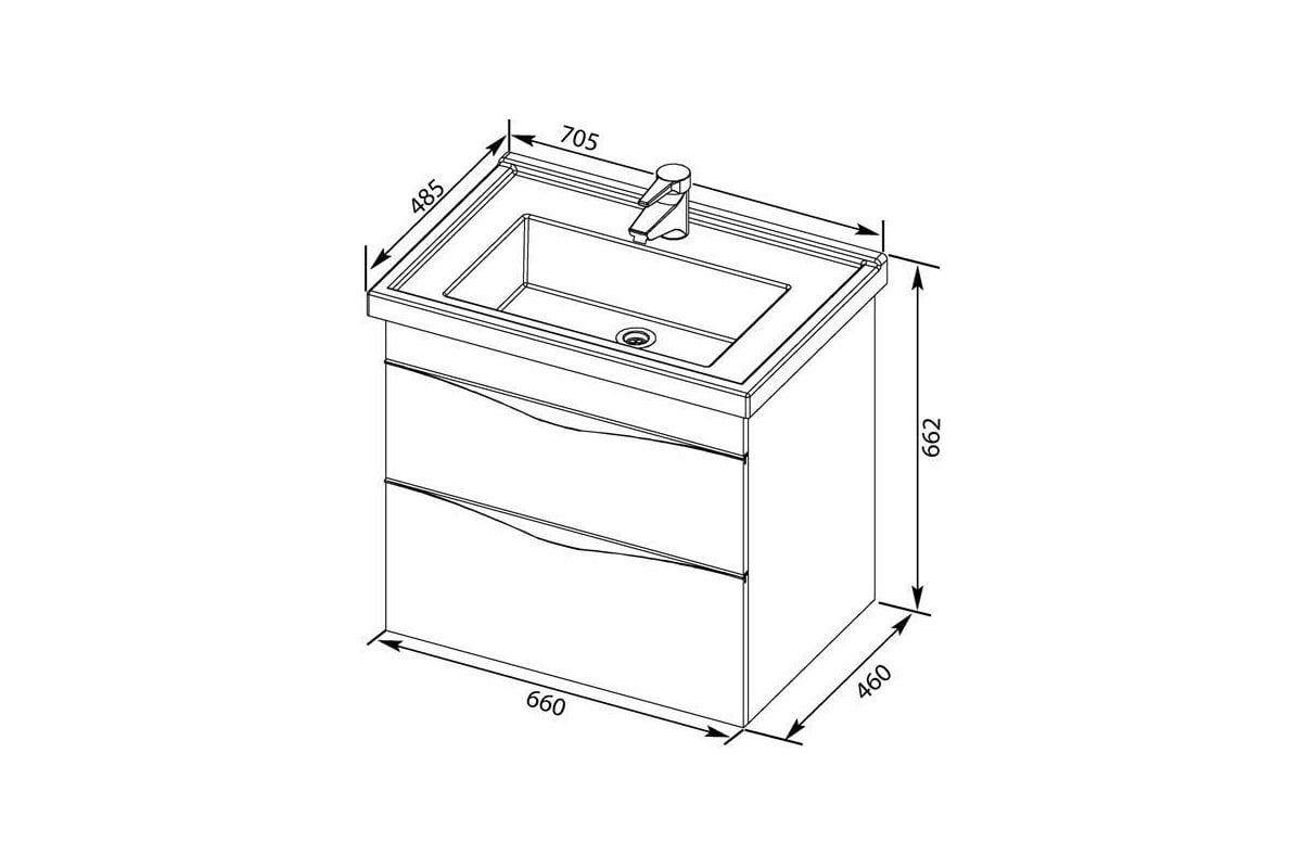 Раковина Sanovit Slim Synergy 70