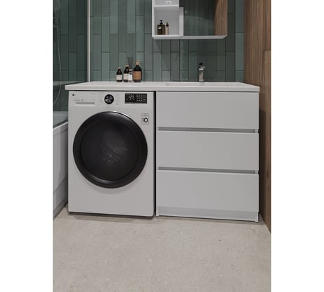 Напольная тумба под стиральную машину ORANGE OPTIMA c 3-мя ящиками OP-70TUW