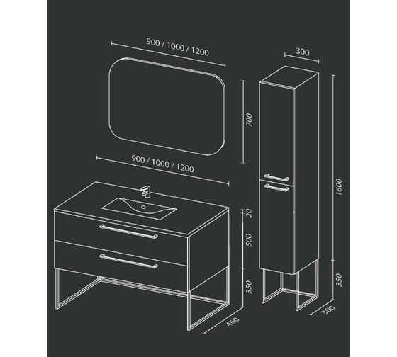 Зеркало SanVit Асти 1000x700x30 ИК выключатель zasti100