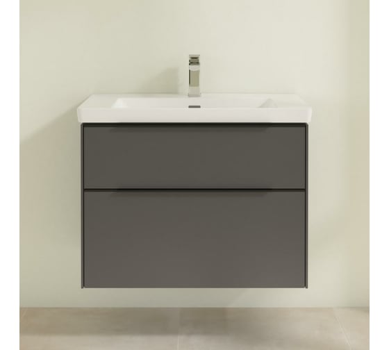 Тумба под раковину Villeroy & Boch Subway 3.0 80 C57401VR Graphite 00297655
