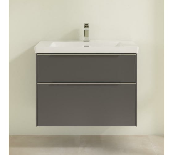 Тумба под раковину Villeroy & Boch Subway 3.0 80 C57400VR Graphite 00297654