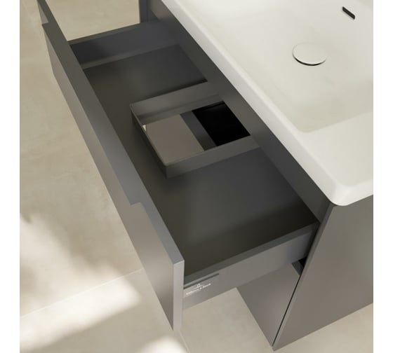 Тумба под раковину Villeroy & Boch Subway 3.0 80 C57402VR Graphite 00297659