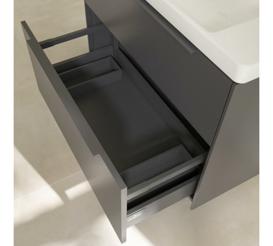 Тумба под раковину Villeroy & Boch Subway 3.0 80 C57402VR Graphite 00297659