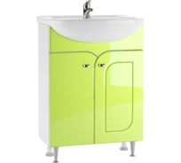 Тумба под умывальник Айсберг Уют 60 Радуга Лайм без ящика (разобранная) DA1076TR