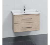 Подвесная тумба для умывальника СаНта Венера 80 дуб бежевый (ум Фостер 80) 221012