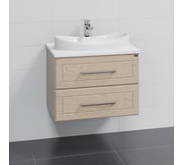 Подвесная тумба для умывальника СаНта Венера 70 дуб бежевый (ум Вега 70 литой мрамор) 221026