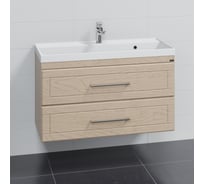 Подвесная тумба для умывальника СаНта Венера 100 дуб бежевый (ум Classic 100 литой мрамор) 221020