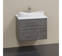 Подвесная тумба для умывальника СаНта Венера 70 дуб шале графит (ум Вега 70 литой мрамор) 221028