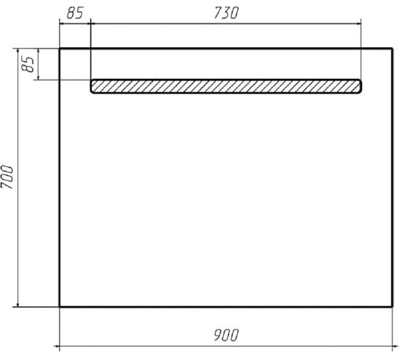 Зеркало Домино Good Light 90 с подсветкой GL7009Z