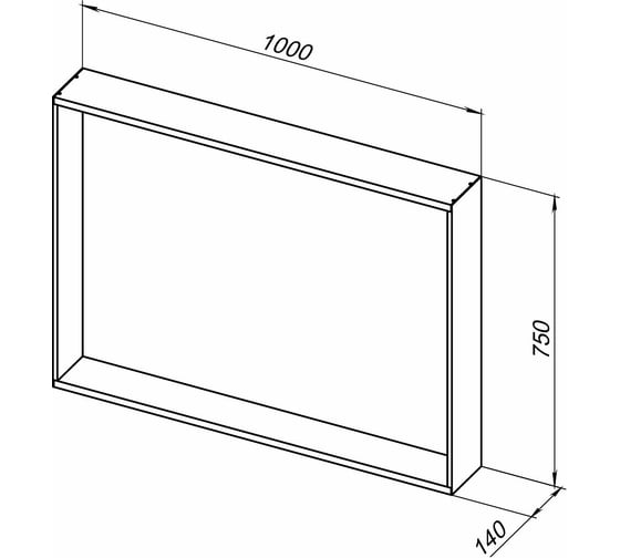 Зеркало ALLEN BRAU Reality 1.32020.BB 100 черный браш 00274596