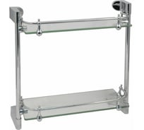 Полка Solinne Mirror стеклянная двухъярусная хром B-82711-2 2552.071