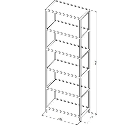 Стеллаж ALLEN BRAU Liberty 1.33006.BB 60 черный браш 00274352