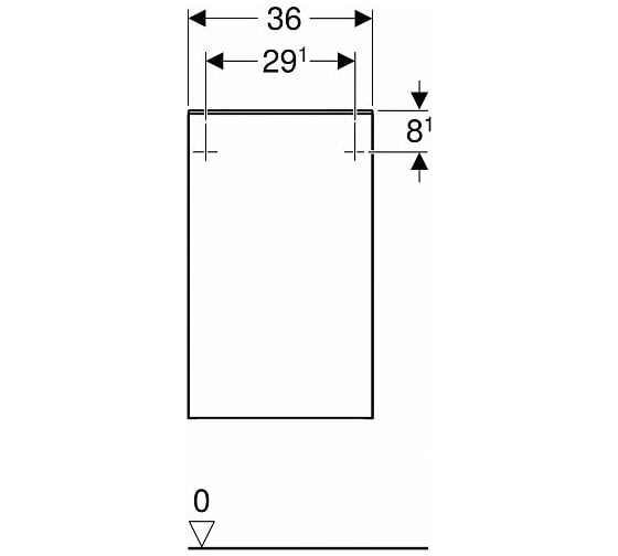Шкафчик Geberit Smyle Square с одной дверцей 00000079264 500.359.JR.1