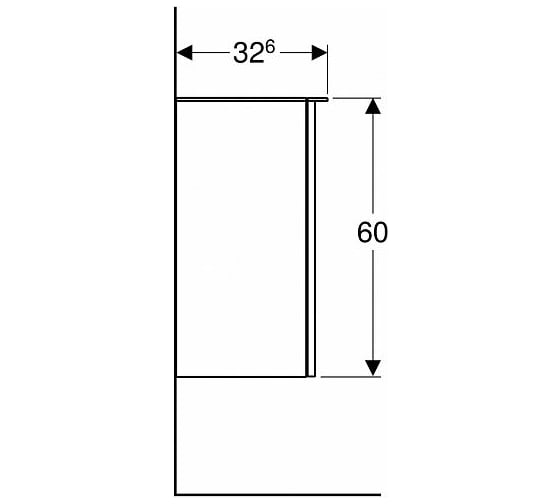 Шкафчик Geberit Smyle Square с одной дверцей 00000079264 500.359.JR.1