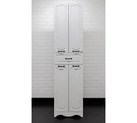Пенал напольный Домино 50 Rich Белое Дерево с верхним ящиком В1 DR6014P