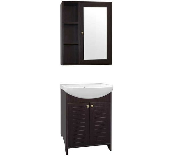 Зеркальный шкаф Style Line Кантри 650, Венге ЛС-00000031