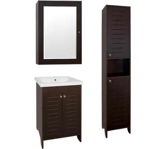 Зеркальный шкаф Style Line Кантри 600, Венге ЛС-00000030