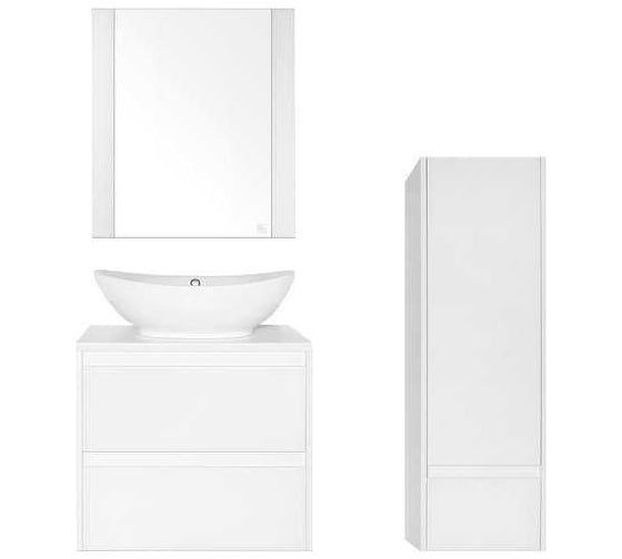 Зеркало Style Line Монако 70x70, Осина бел/бел лакобель ЛС-00000625