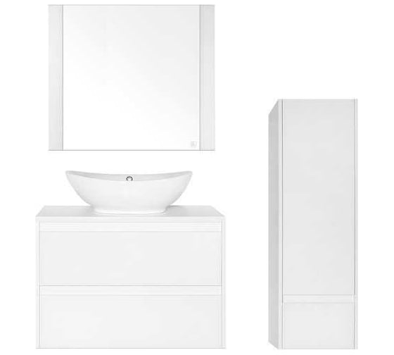 Зеркало Style Line Монако 80x70, Осина бел/бел лакобель ЛС-00000631