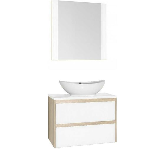 Зеркало Style Line Монако 80x70, Ориноко/бел лакобель ЛС-00000629
