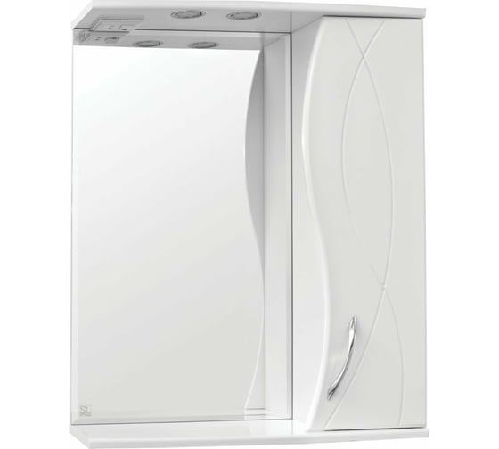 Зеркальный шкаф Style Line Амелия 650 со светом ЛС-00000013