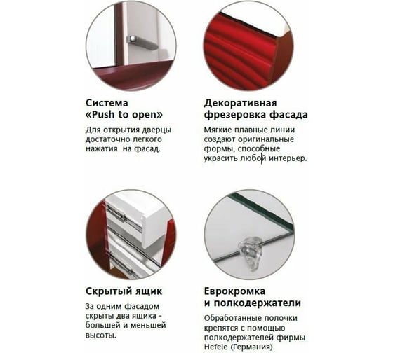 Зеркальный шкаф Style Line Вероника 800, Люкс белый ЛС-00000057