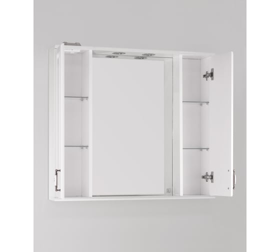 Зеркальный шкаф Style Line Олеандр-2 900/С, белый ЛС-00000242