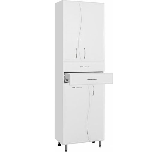 Колонна Style Line Волна 600 (2ящ., корзина) 2000x600x340 ЛС-000010047