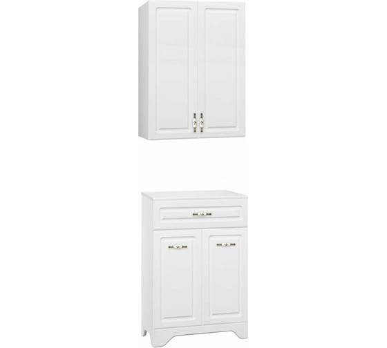 Подвесной шкаф Style Line Олеандр-2 600, Люкс белый ЛС-00000305