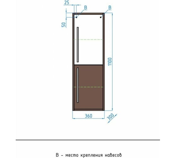 Подвесная колонна Style Line Экзотик 360, правая ЛС-00000406