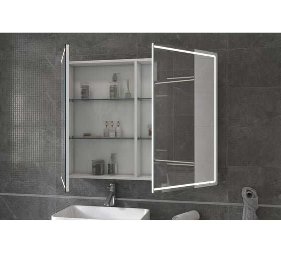 Зеркальный шкаф Vigo Geometry 1000 с LED подсветкой zsh.GEO.100.El