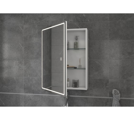 Зеркальный шкаф Vigo Geometry 600 с LED подсветкой zsh.GEO.60.El