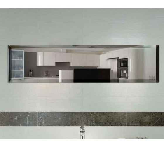 Зеркало MAUNFELD SM 120x30 PS, зеркало (прямоугольник, без крепления, фацет, 120x30