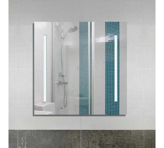 Зеркало MAUNFELD с внутренней подсветкой и часами, 65x65 Lustro Ready