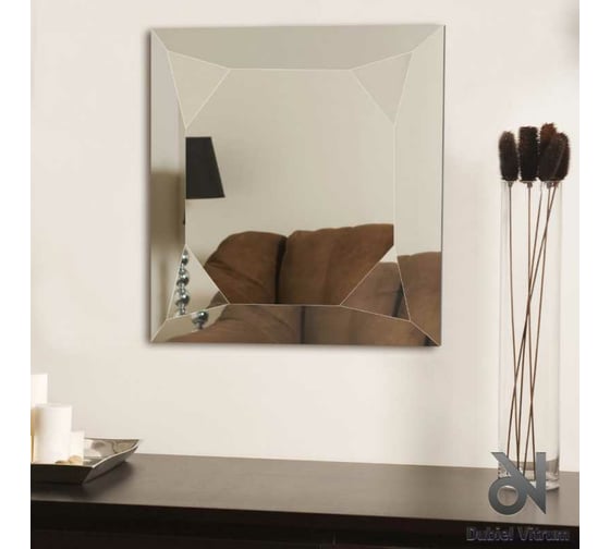 Зеркало MAUNFELD Lustro квардат, 90x90 Diamonte Silver90