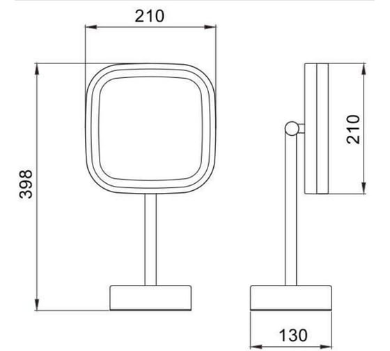 Настольное косметическое зеркало Savol JAVA с увеличением 5х S-M331LB 23797