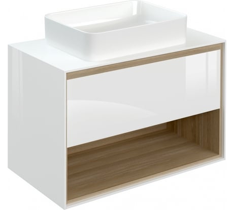 Тумба Cersanit LOUNA 80 со столешницей SP-SZ-LOU80-BL/Wh