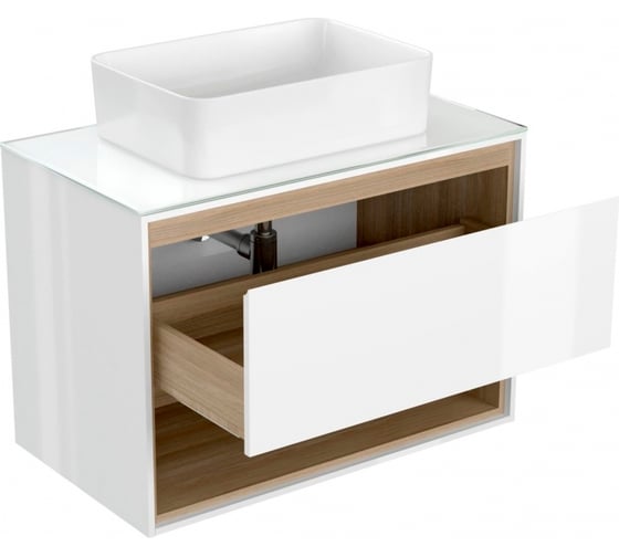 Тумба Cersanit LOUNA 60 со столешницей SP-SZ-LOU60-BL/Wh