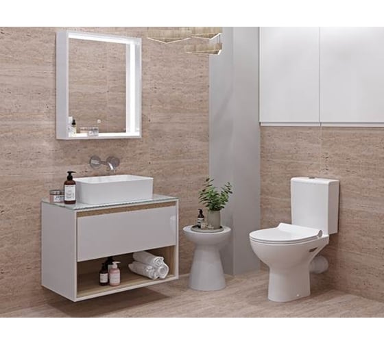 Тумба Cersanit LOUNA 60 со столешницей SP-SZ-LOU60-BL/Wh