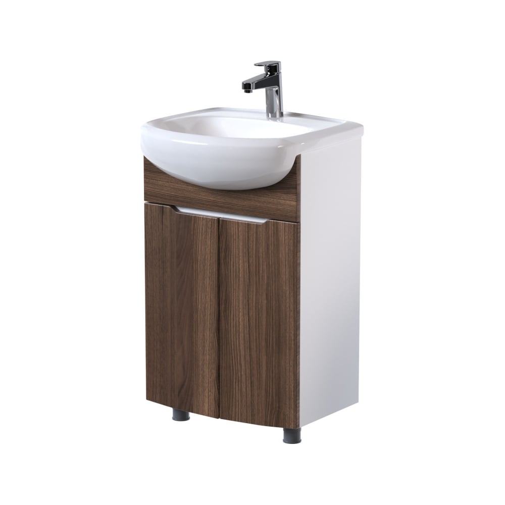 Тумба для ванной MIXLINE "ЛИВАДИЯ-50" шимо темный-белый под умывальник ...