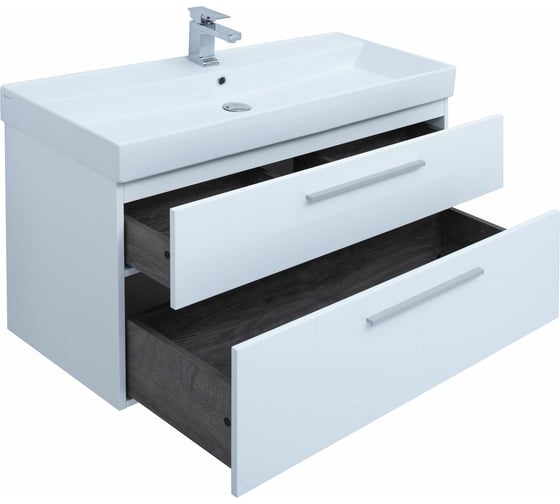 Тумба Aquanet Nova 100 белый глянец 00249922