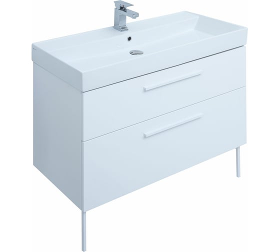 Тумба Aquanet Nova 100 белый глянец 00249922