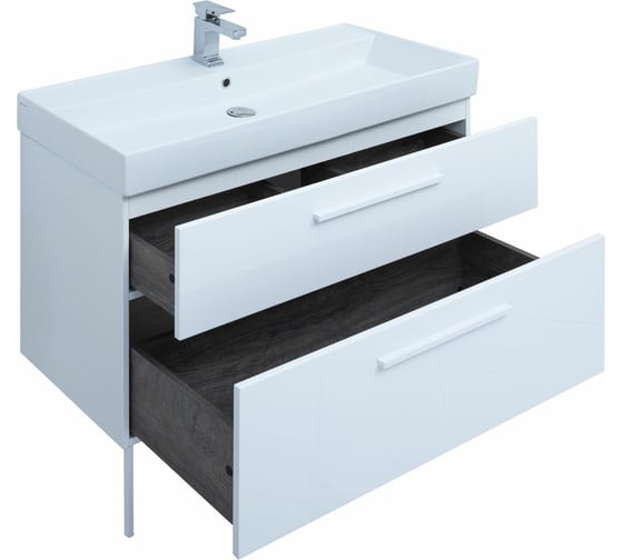 Тумба Aquanet Nova 100 белый глянец 00249922