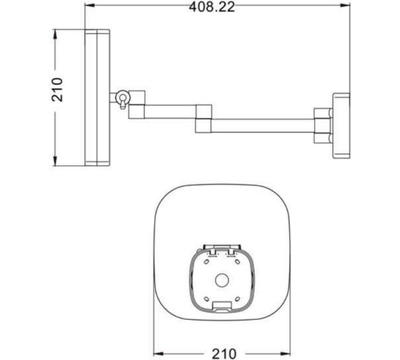 Настенное косметическое зеркало Savol JAVA с увеличением 5х S-M332H 23799