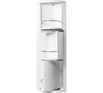 Угловой шкафчик PRIMANOVA 3 вращающиеся полки, белые, 15х15х66 см M-S01-01