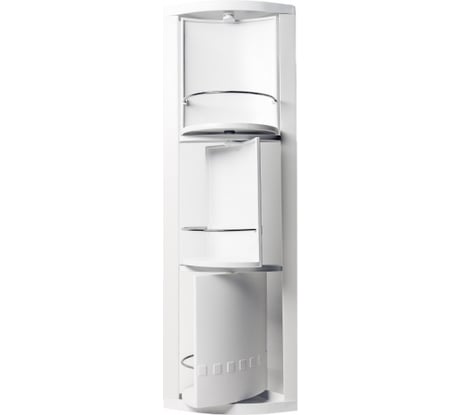 Угловой шкафчик PRIMANOVA 3 вращающиеся полки, белые, 15х15х66 см M-S01-01